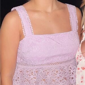 Lovers + Friends Lavender Lace Tank Top